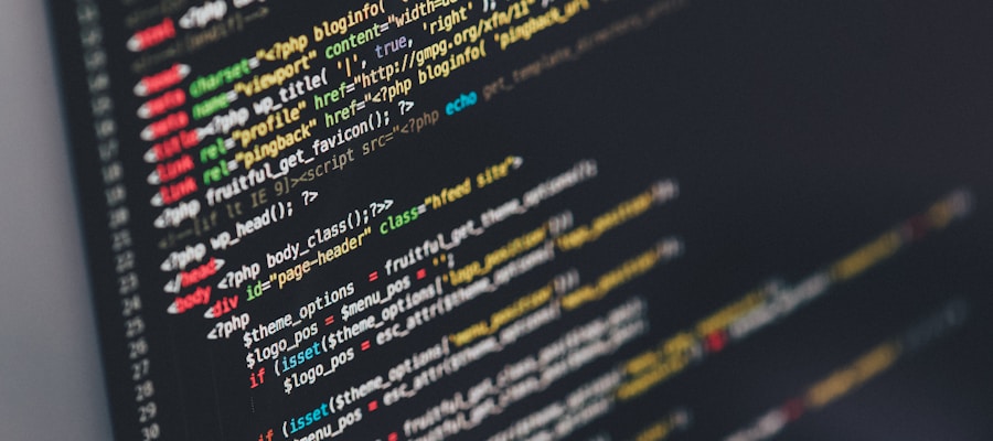Software development — code on screen